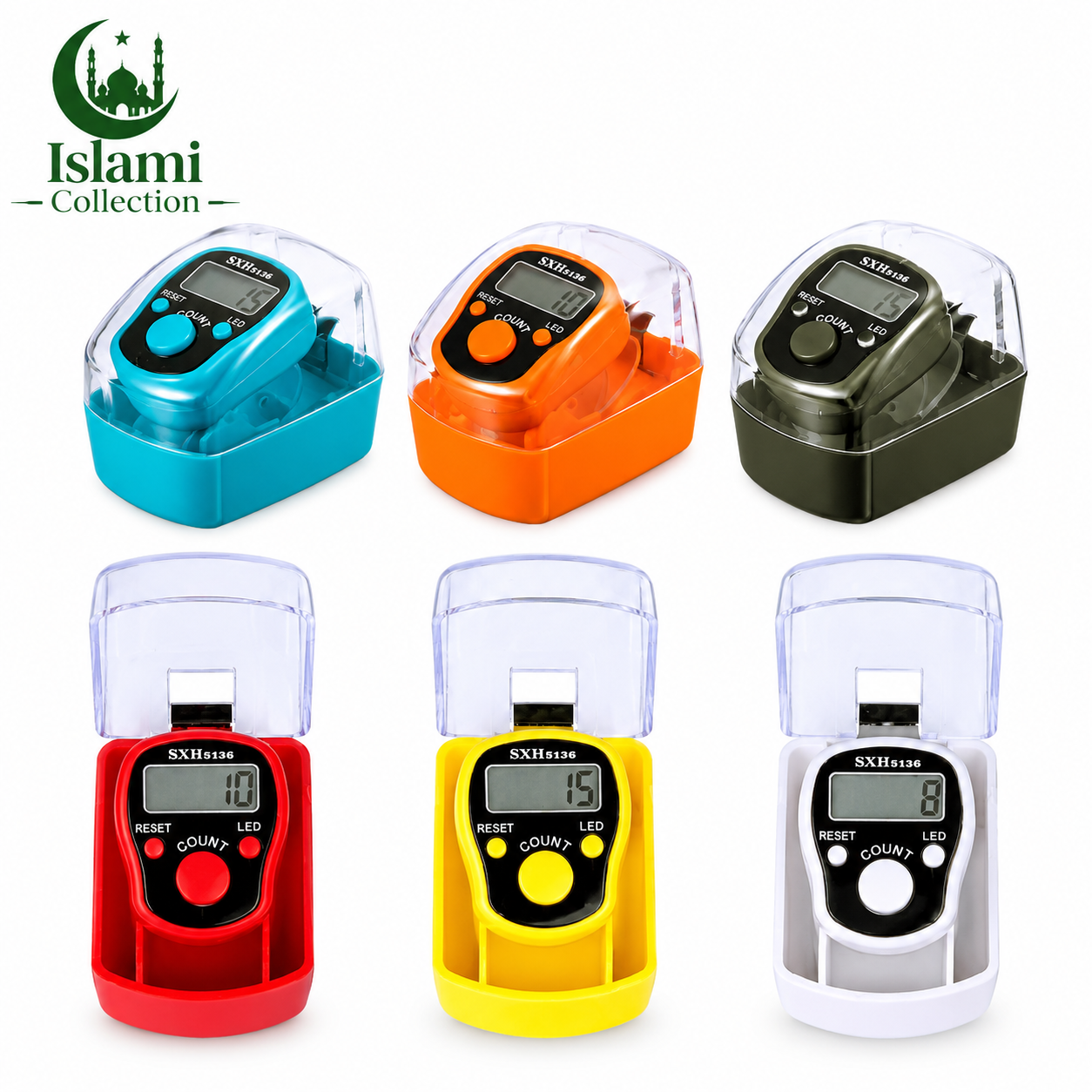 LED backlight digital tally counter for finger